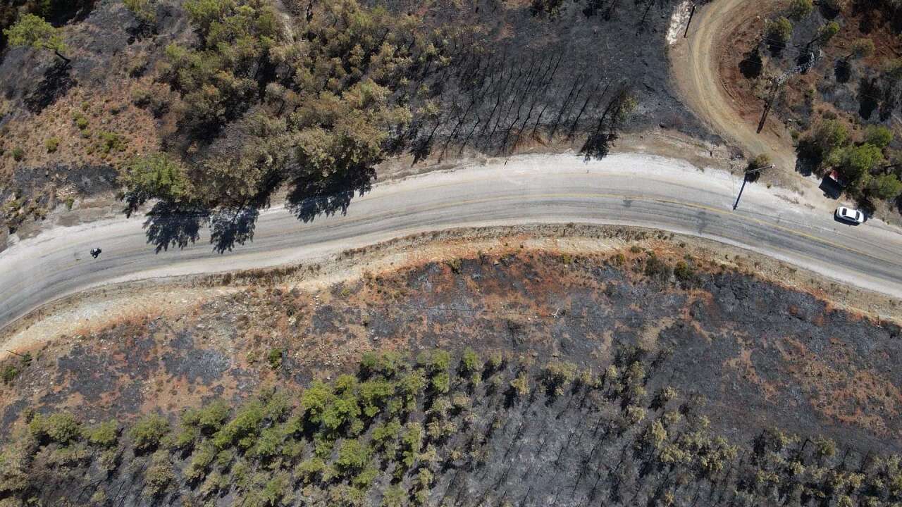 Köyceğiz’de Orman Yangınının Acı Bilançosu Havadan Görüntülendi 3