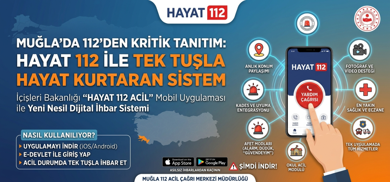 Muğla’da 112’den Kritik Tanıtım: HAYAT 112 Acil ile Tek Tuşla Hayat Kurtaran Sistem 9
