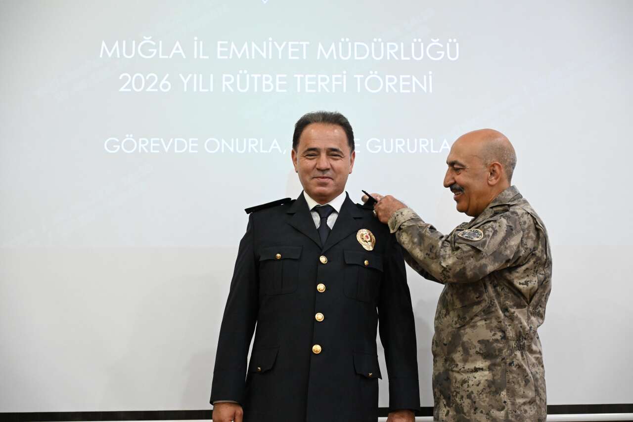 Muğla Emniyetinde Rütbe Terfi Töreni Düzenlendi 1
