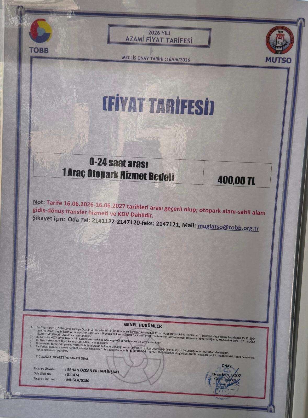 Akbük Sahili Otopark Ücreti Belediye Uyarısıyla 400 TL’ye İndirildi 3