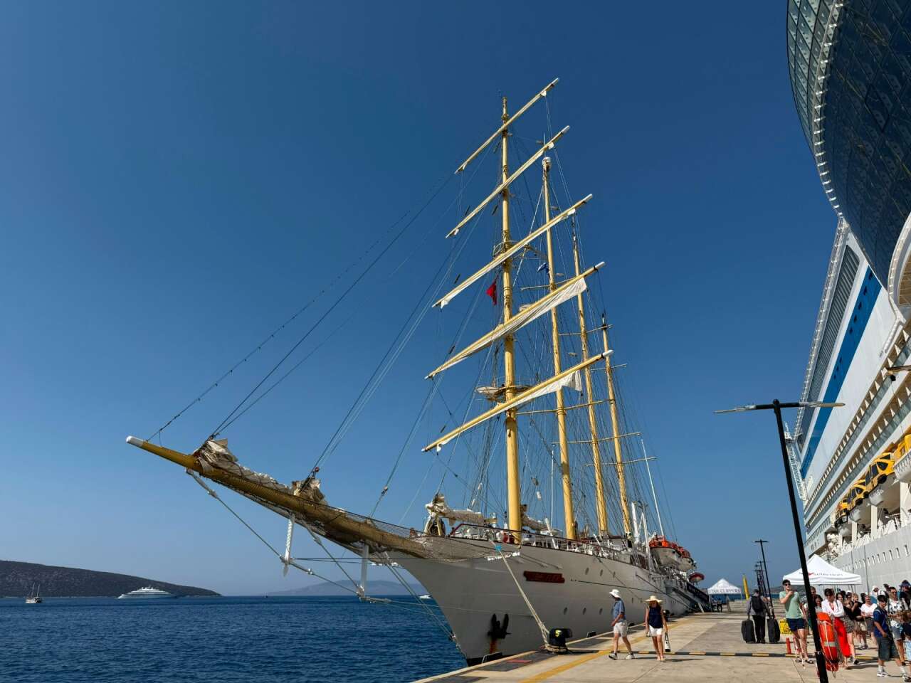 19'uncu Yüzyıl Gemilerinden İlham Alınarak Yapılan 16 Gerçek Yelkeniyle Star Flyer Limana Damga Vurdu: Bodrum Cruise Port'ta Ayn 3