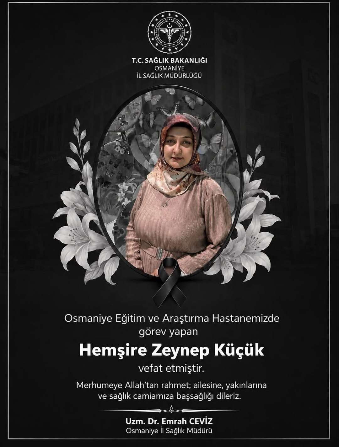 Sağlık Camiasında Acı Kayıp: Hemşire Zeynep Küçük Hayatını Kaybetti 1