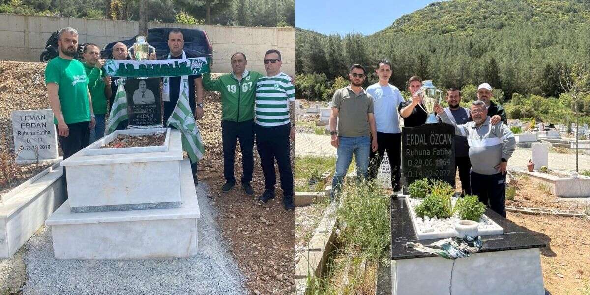Muğlaspor Taraftarlarından Anlamlı Hareket: Şampiyonluk Kupası Kabirlere Götürüldü