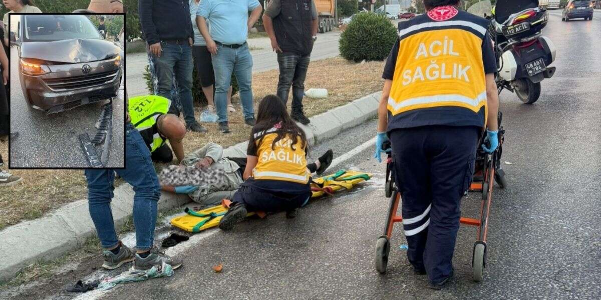 Muğla’da Elektrikli Bisiklet Süren Vatandaşa Otomobil Çarptı