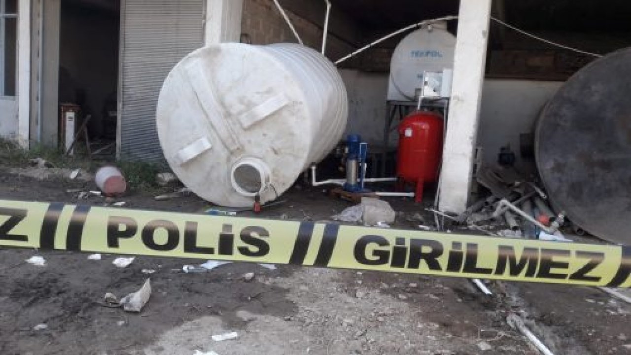 Tankın içinde baygın bulunan genç hastaneye kaldırıldı