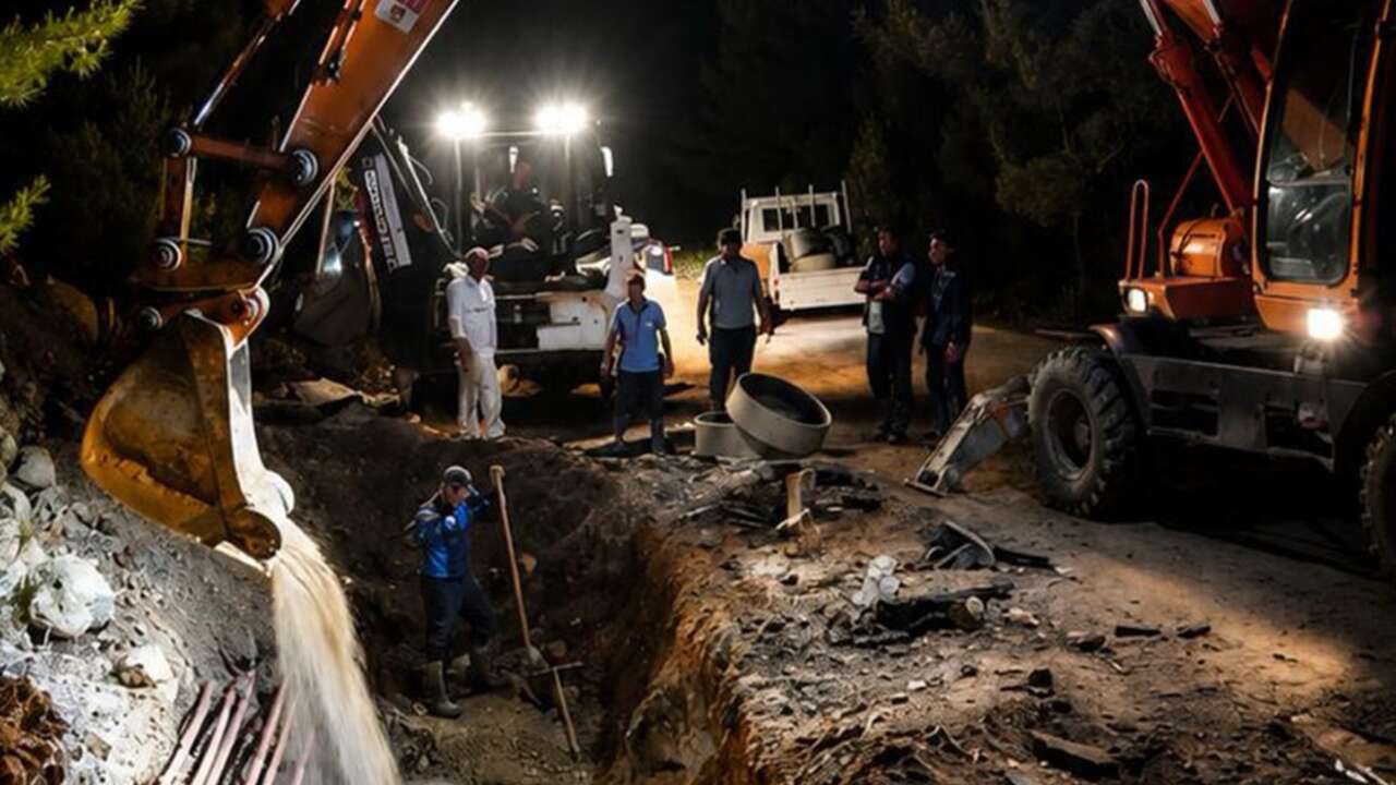 MUSKİ’den Bodrum Altyapısına Gece Mesaisi
