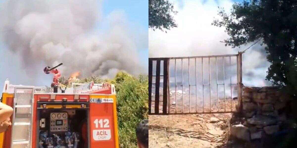 Bodrum’da Konteyner Yangını: 1 Kişi Hafif Yaralandı