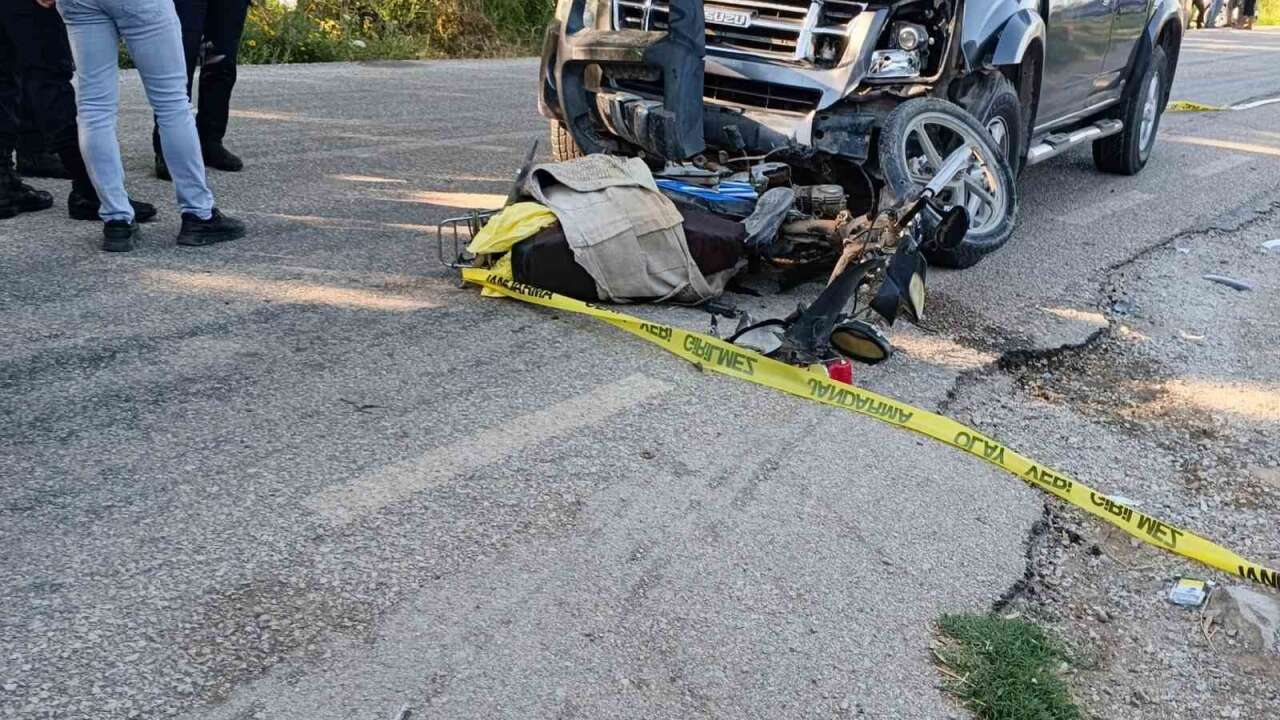 82 Yaşındaki Motosikletli, Kazada Hayatını Kaybetti
