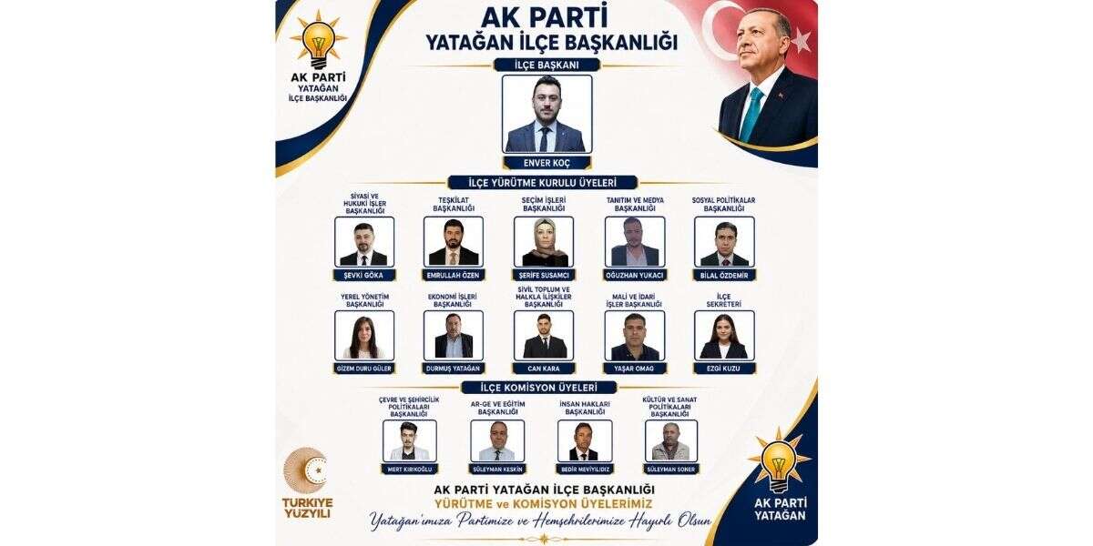 AK Parti Yatağan İlçe Teşkilatı’nda Yeni Dönem: Enver Koç Yönetimini Açıkladı