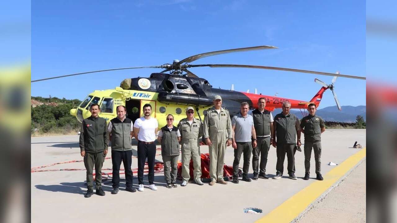 Yatağan’daki Yangın Söndürme Helikopteri Göreve Hazır