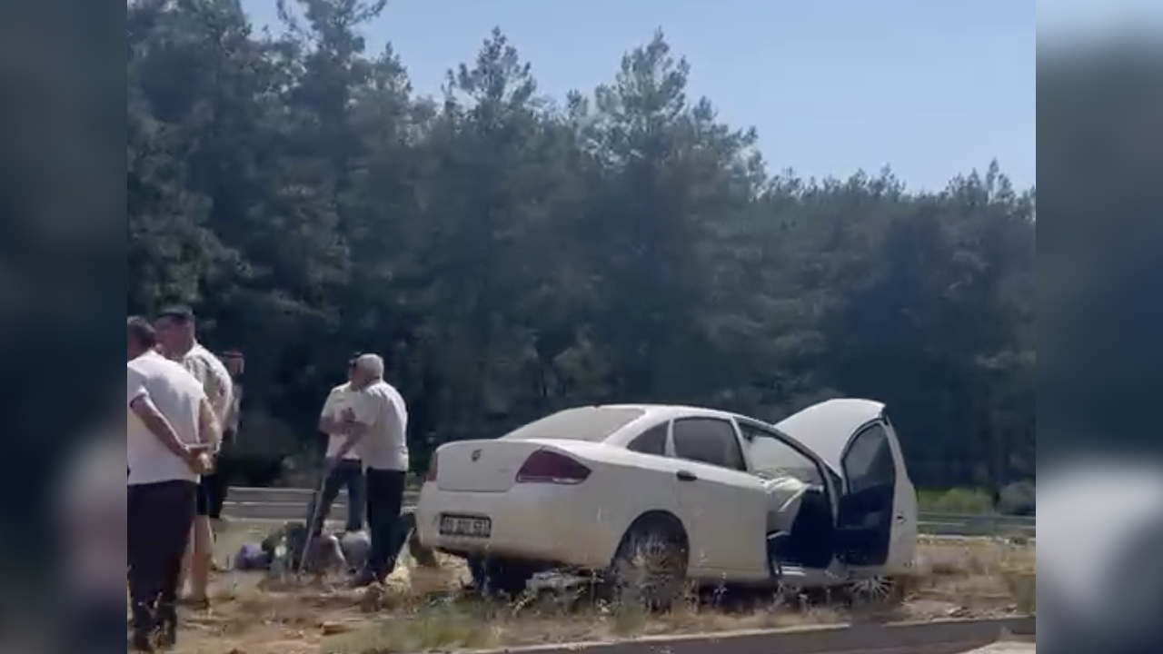 ​Milas Yolunda Trafik Kazası: Kontrolden Çıkan Oto