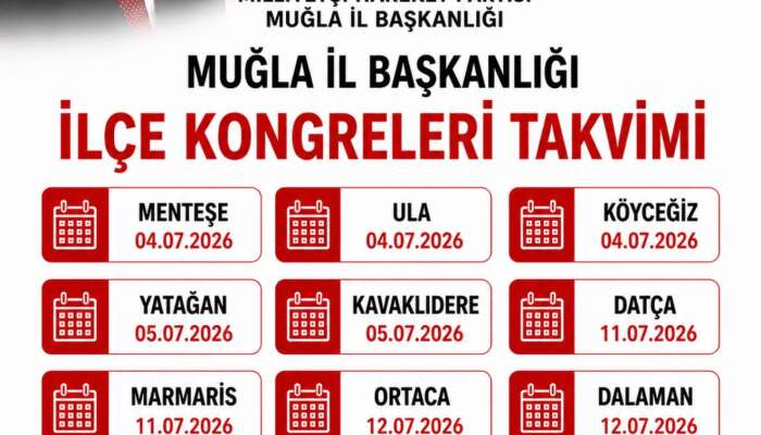 MHP Muğla İlçe Kongreleri Takvimi Açıklandı: İşte 2026 Kongre Tarihleri