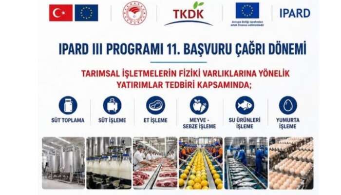 TKDK’dan Tarımsal İşletmelere Yüzde 70’e Varan Hibe Desteği