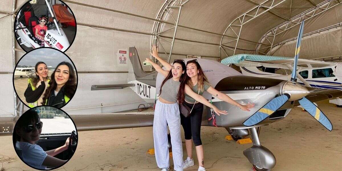 Muğlalı İki Kız Kardeş Gökyüzüne Kanat Açtı: Babalarının İzinde Pilot Oluyorlar