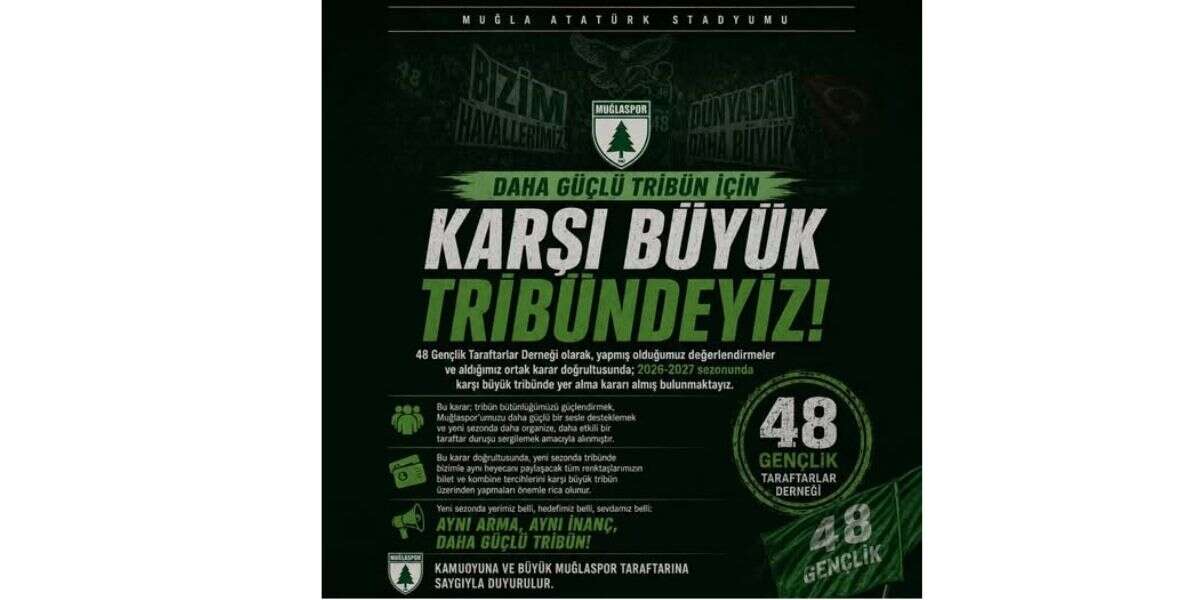 48 Gençlik Taraftarlar Derneği’nden Yeni Sezon Kararı: Karşı Büyük Tribünde Yer Alacaklar