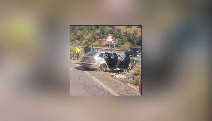 Milas-Selimiye Yolunda Kaza: Otomobil Orta Refüje Savruldu