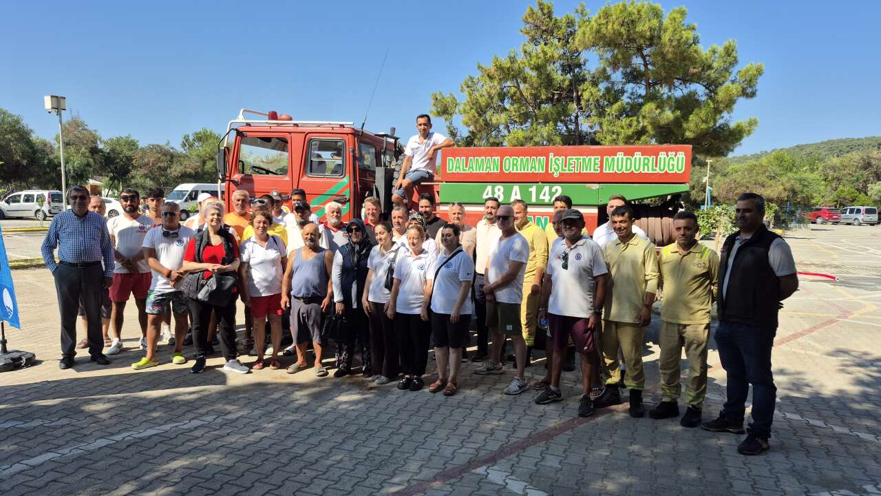 Muğla'da Kum Zambaklarıyla Ünlü SARÇED Plajı'nda Yangın Tatbikatı Yapıldı