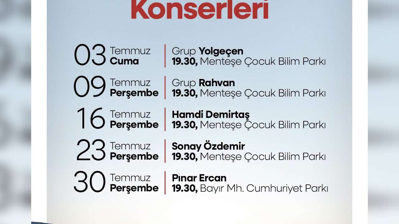 Menteşe’de Yaz Akşamları “Gün Batımı Konserleri” ile Renklenecek