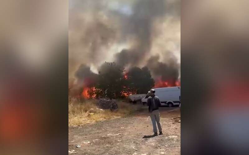 Korkutan Yangın: Yüzlerce Dönüm Arazi Alevlere Teslim Oldu