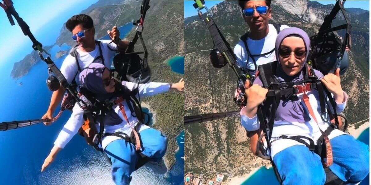 Fethiye’de Engeller Gökyüzünde Aşıldı: Münife Hanım Hayaline Yamaç Paraşütüyle Ulaştı
