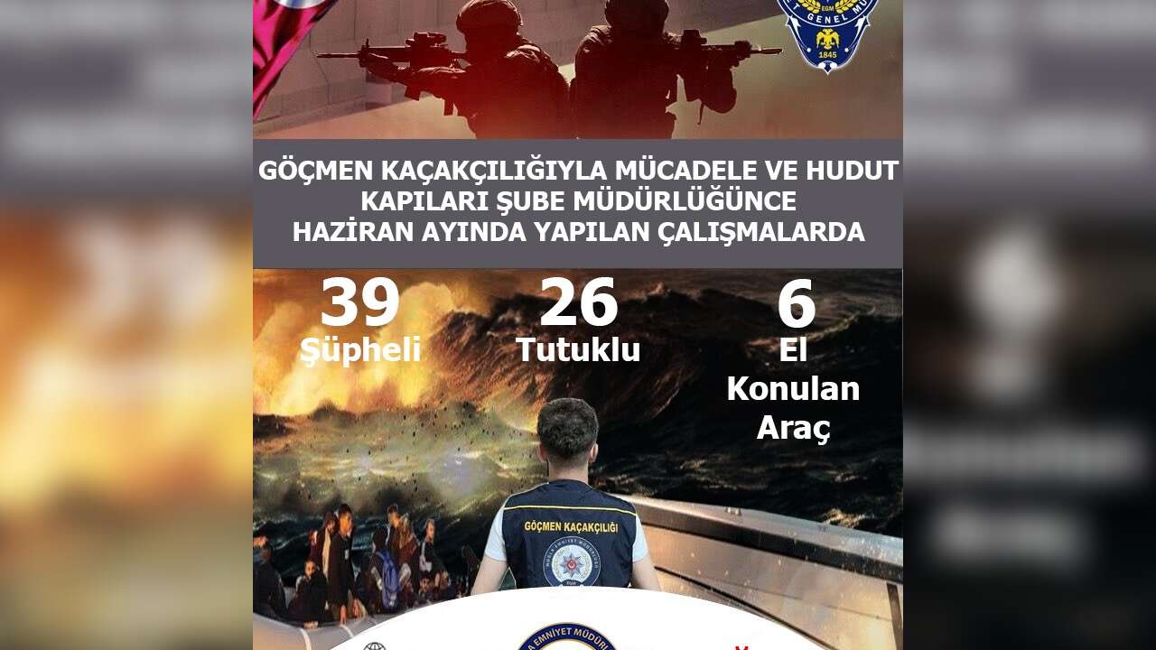Muğla'da göçmen kaçakçılığına haziran darbesi: 39 şüpheli yakalandı, 26 kişi tutuklandı