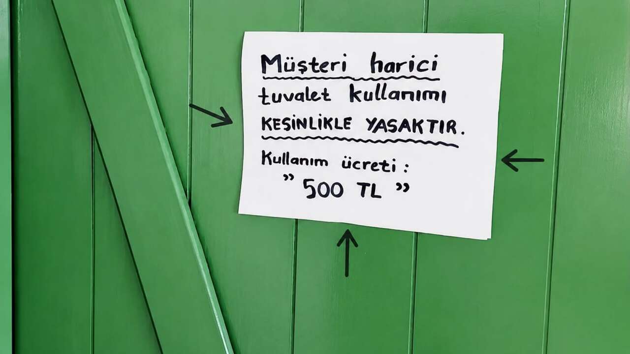 Muğla Turistik Mahallede Pes Dedirten Uyarı: Tuvalete Girmek 500 TL