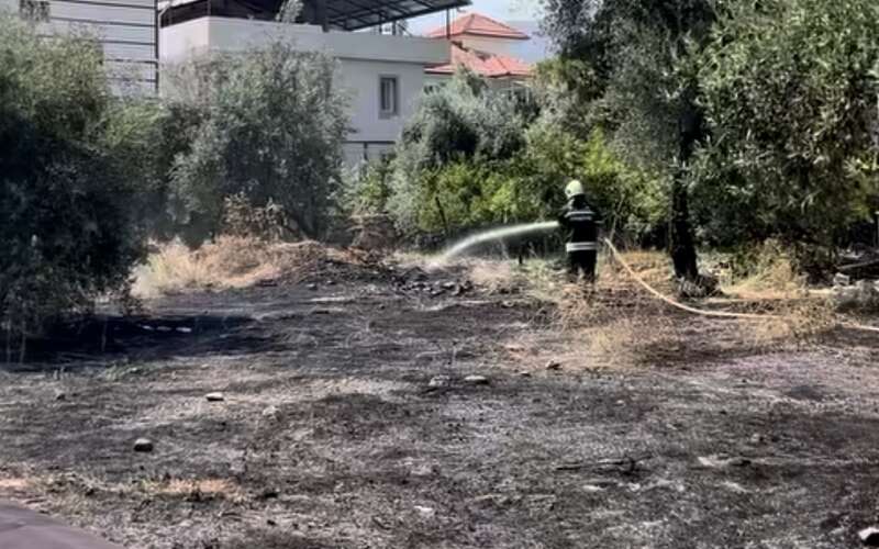 Muğla’da Boş Arazide Korkutan Yangın: İtfaiye Zamana Karşı Yarıştı