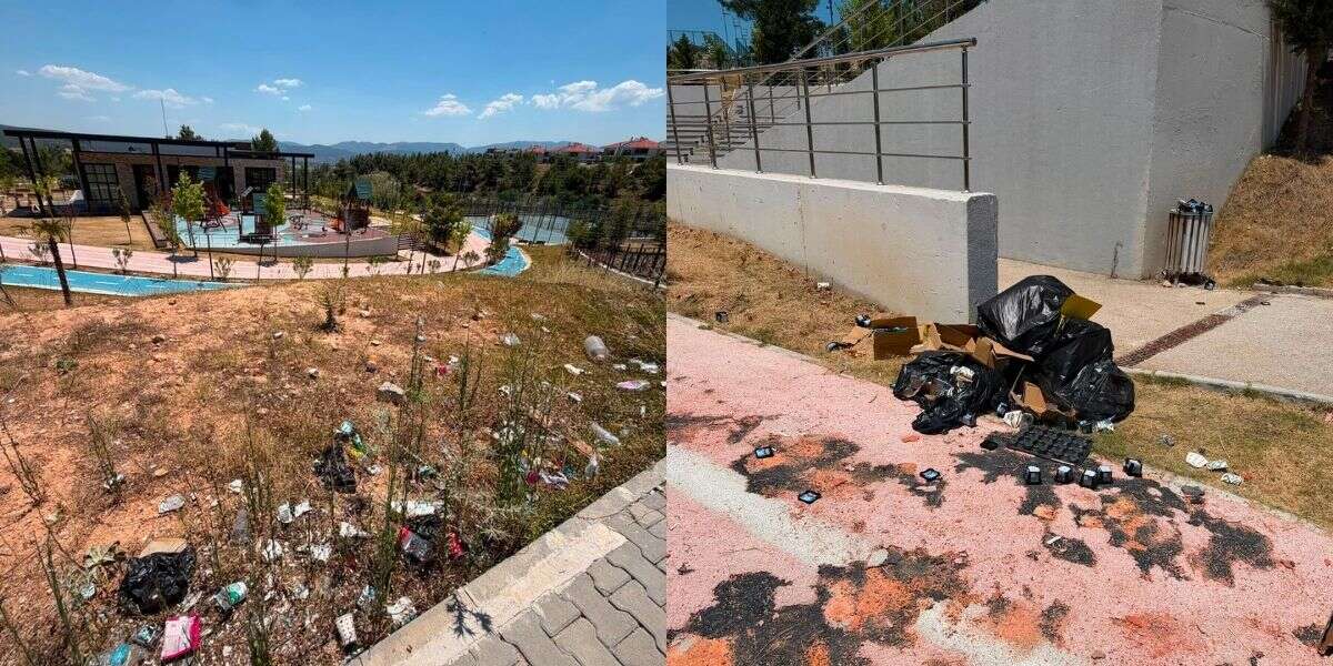 Yatağan Millet Bahçesi Bakımsızlığa Terk Edildi: Çöpler Taştı, Vatandaş Tepkili