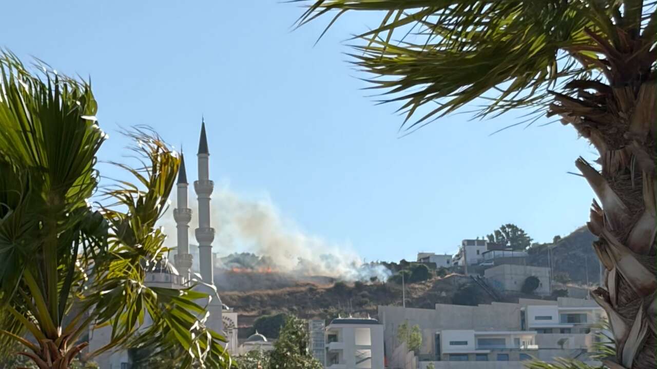 Bodrum'da Külliye Camii Arkasında Alevler Yükseldi
