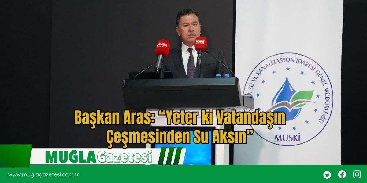 Başkan Aras: “Yeter ki Vatandaşın Çeşmesinden Su Aksın”