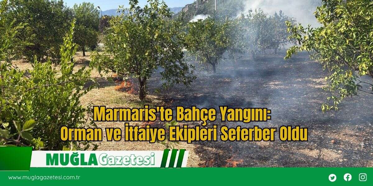 Marmaris'te Bahçe Yangını: Orman ve İtfaiye Ekipleri Seferber Oldu
