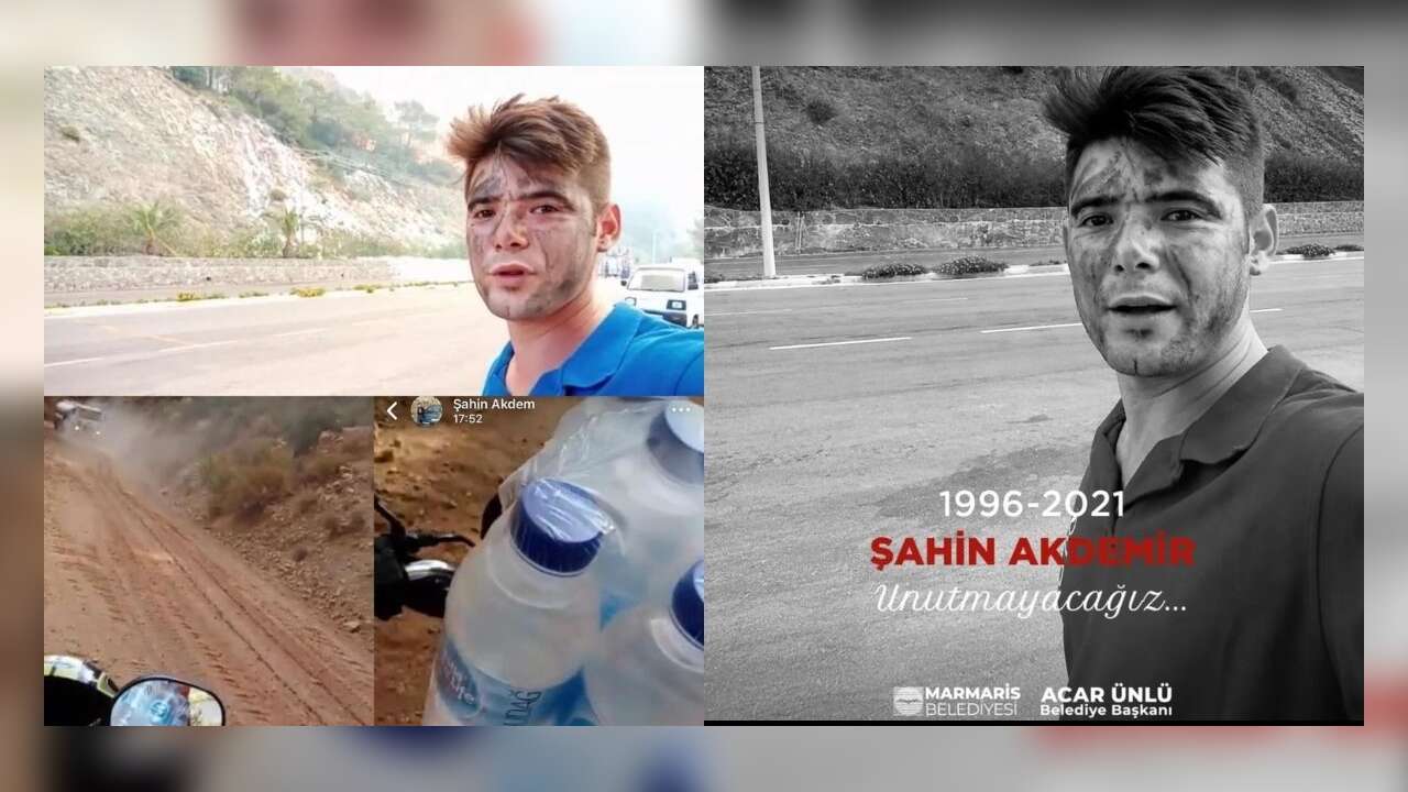 Marmaris Yangınında Alevlerin Arasında Kalan Kahraman Şahin Akdemir 5’inci Ölüm Yıl Dönümünde Anıldı