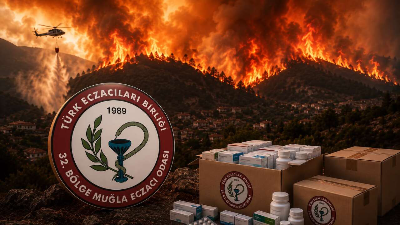 Muğla'daki Yangınlarda Eczacılar Seferber Oldu: İlaç ve Sağlık Desteği Sürüyor
