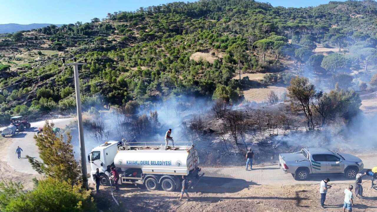 Kavaklıdere'de Orman Yangını Büyümeden Kontrol Altına Alındı