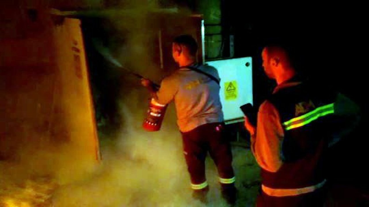 Dalyan'da trafo yangını