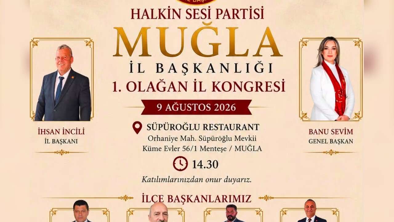 Halkın Sesi Partisi Muğla'da 1. Olağan İl Kongresini Gerçekleştiriyor