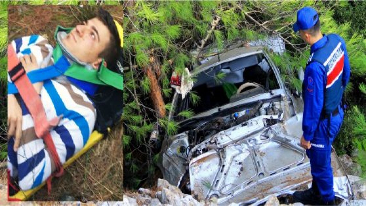 Hurdaya dönen araçtan yaralı kurtuldu