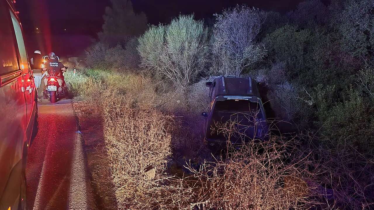 Muğla'da Alkollü Sürücü Şarampole Uçtu