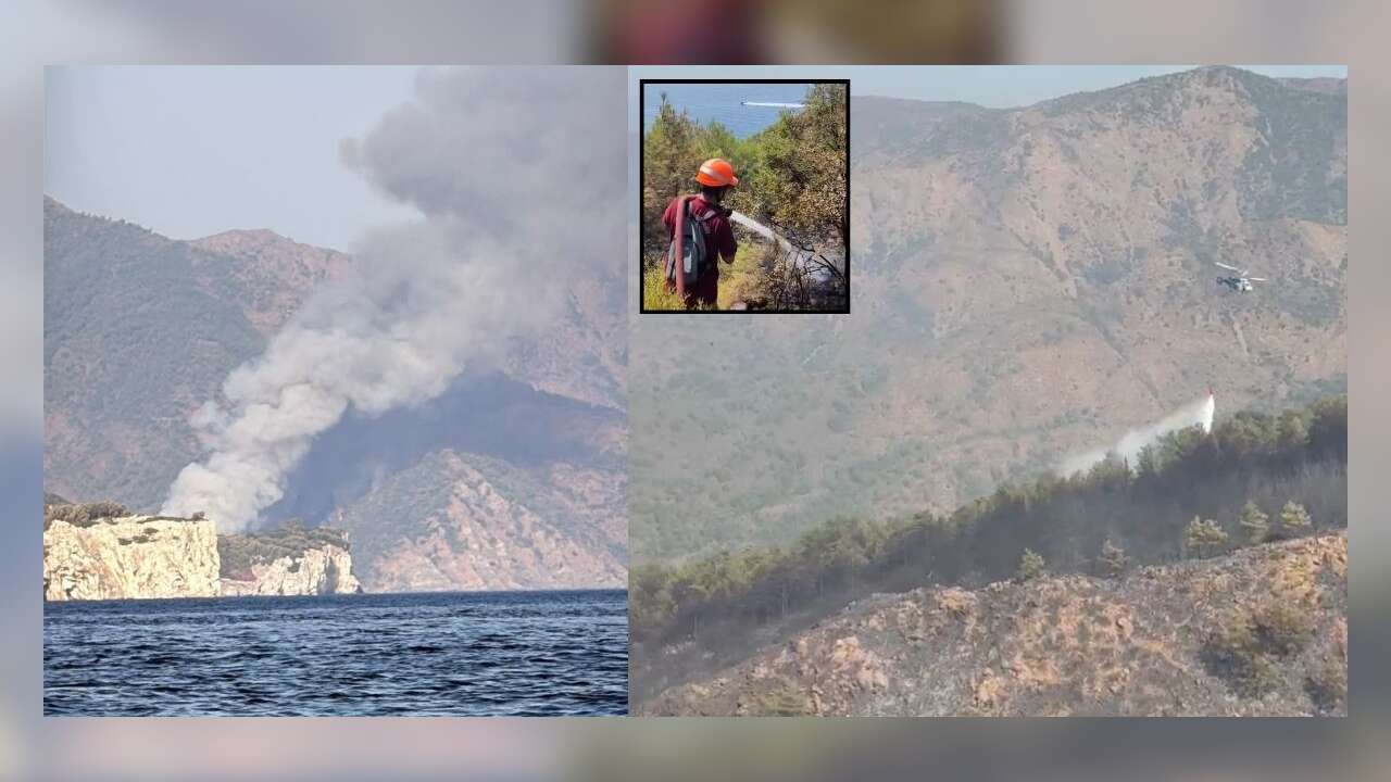 Marmaris’teki Orman Yangının İkinci Gününde Son Durum: Enerjisi Düşürüldü