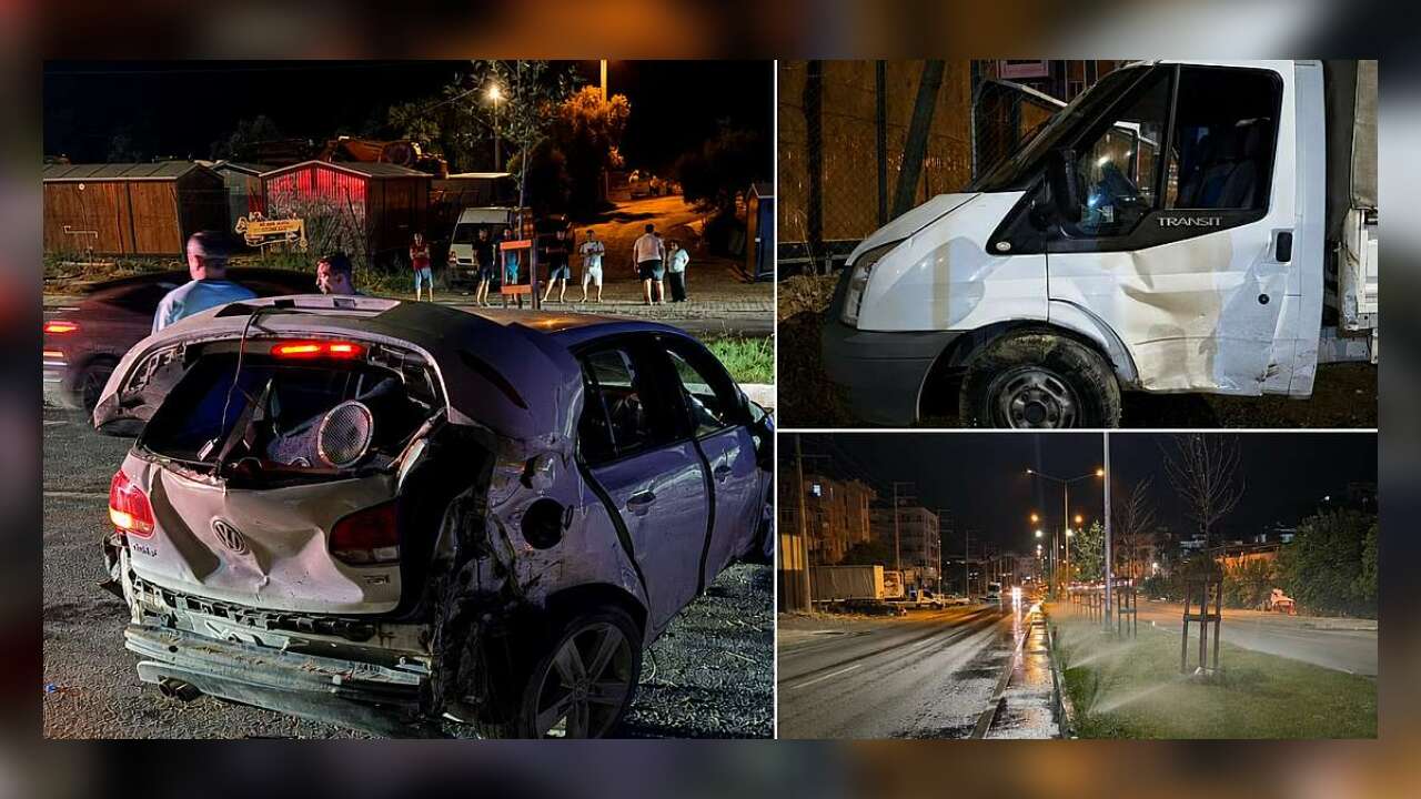 Muğla’da Korkutan Kaza: Kamyonet Refüjü Aşıp Karşı Şeride Geçti