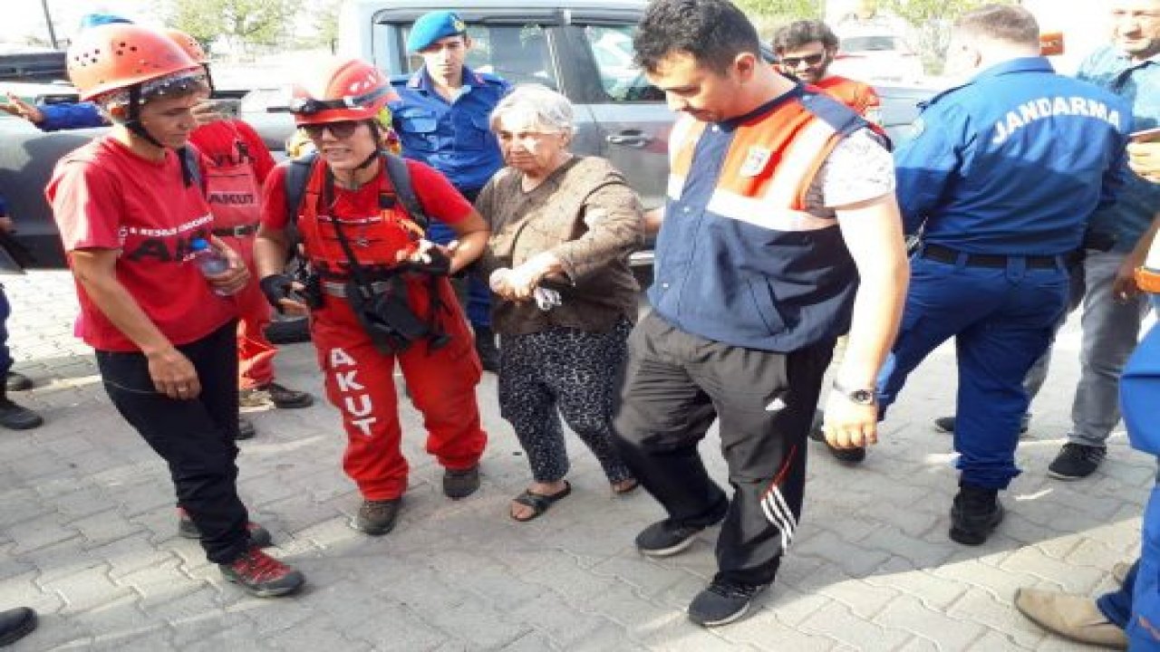 Yaşlı kadın yorgun ve bitkin halde bulundu