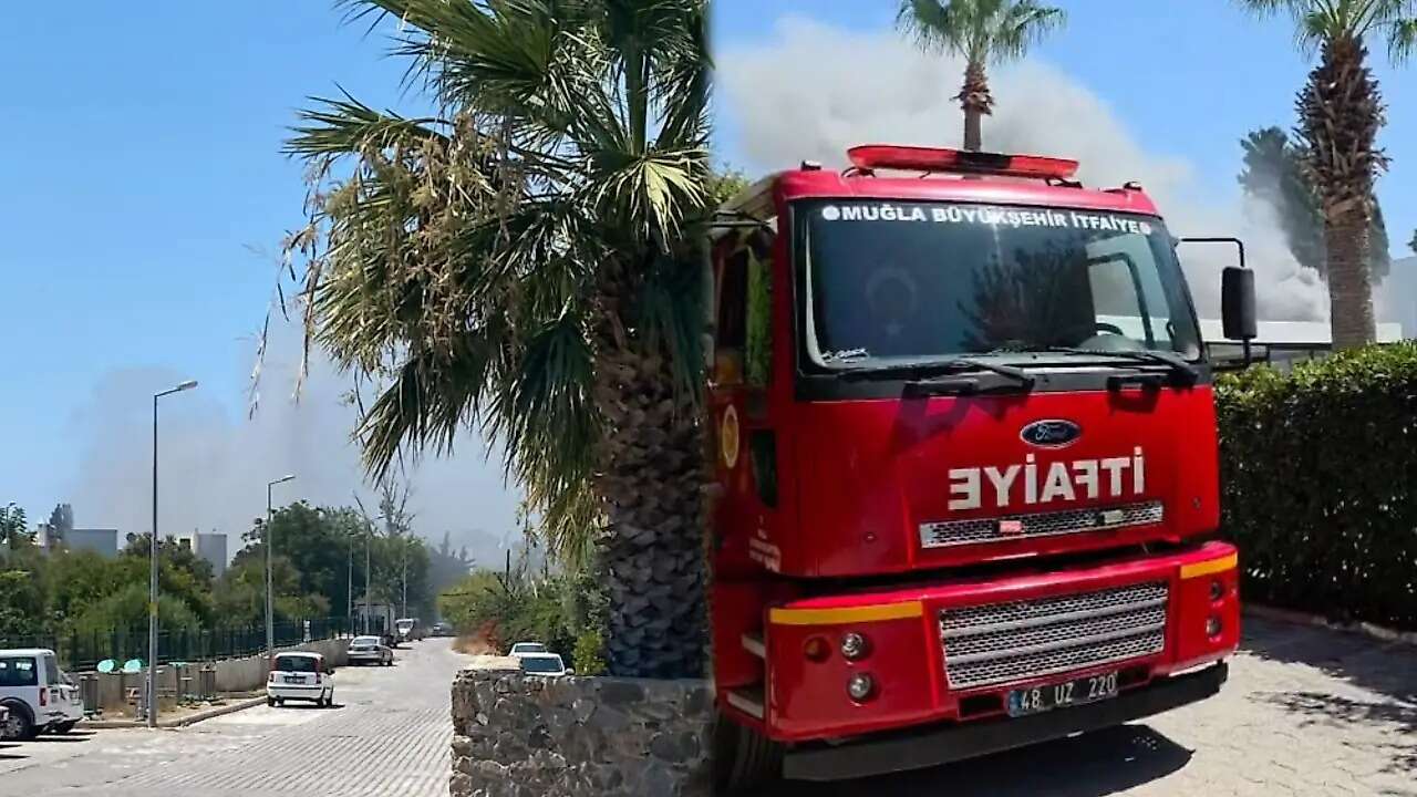 Bodrum'da Otelde Korkutan Yangın