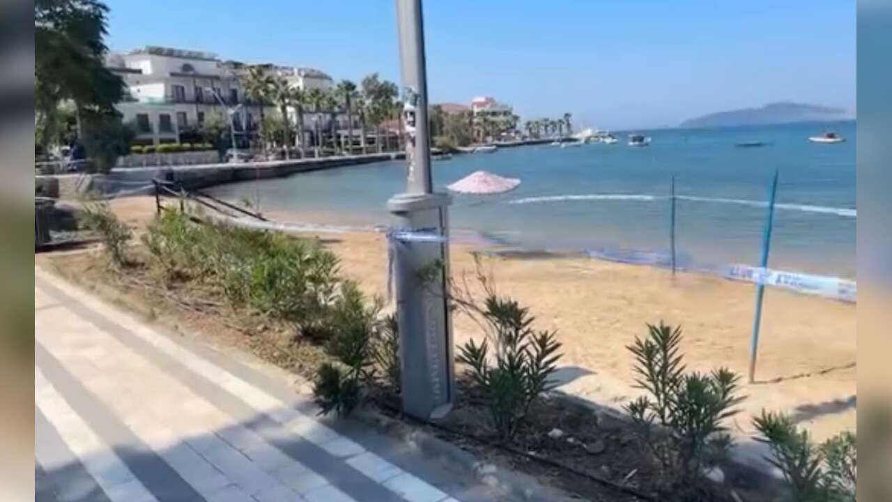Muğla'da Halk Plajı Tedbir Amacıyla Geçici Olarak Kapatıldı