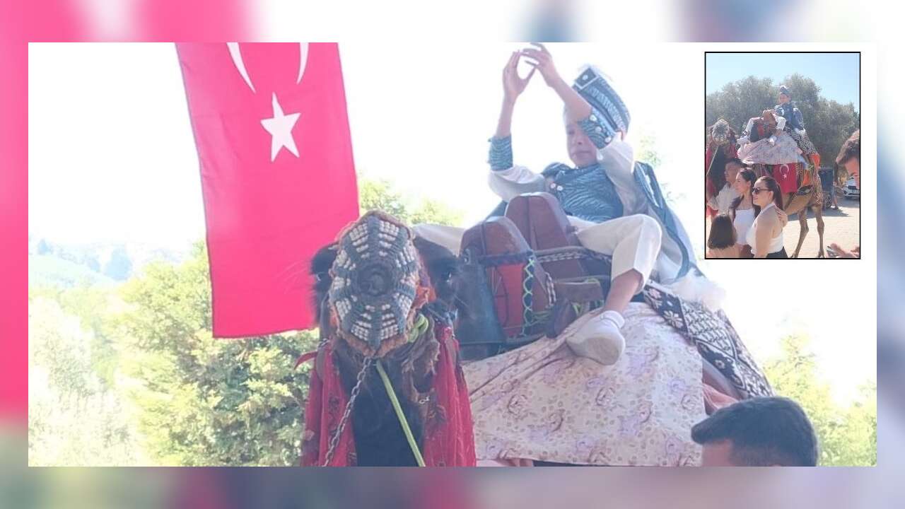 ​Milas’ta Geleneksel Sünnet Coşkusu: Sünnet Çocuğu Deve Üstünde Mahalle Turu Attı