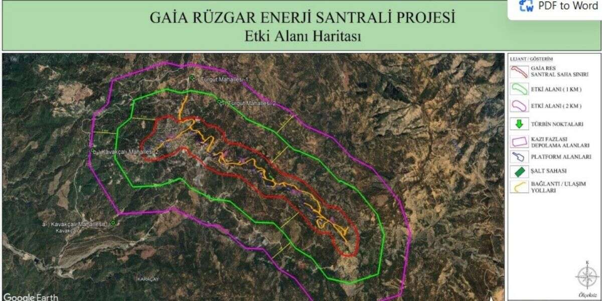 Muğla’da 781 Milyon TL’lik Rüzgar Enerjisi Yatırımı, Gaia RES İçin ÇED Süreci Yeniden Başladı