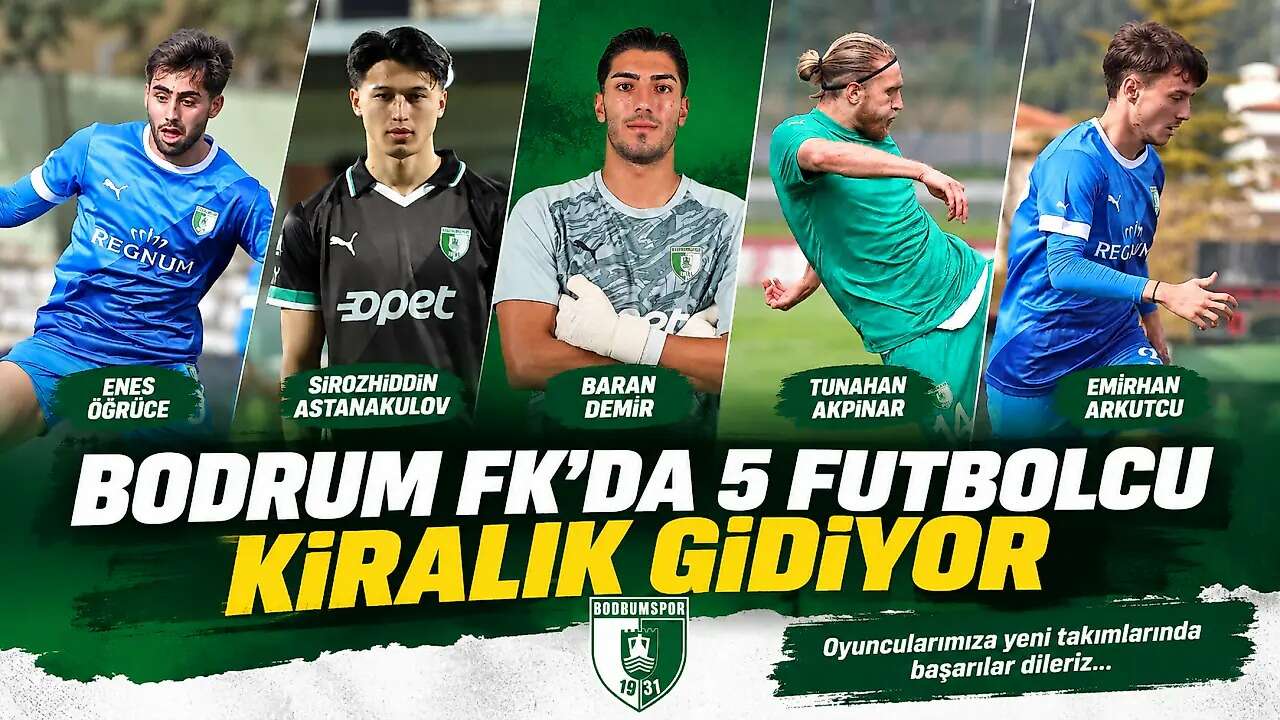 Bodrum FK’da Kadroda Büyük Hareketlilik: 5 Futbolcu Kiralık Gidiyor