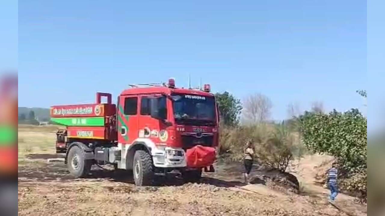 Milas’ta Arazi Yangını Alevlere Büyümeden Müdahale Edildi
