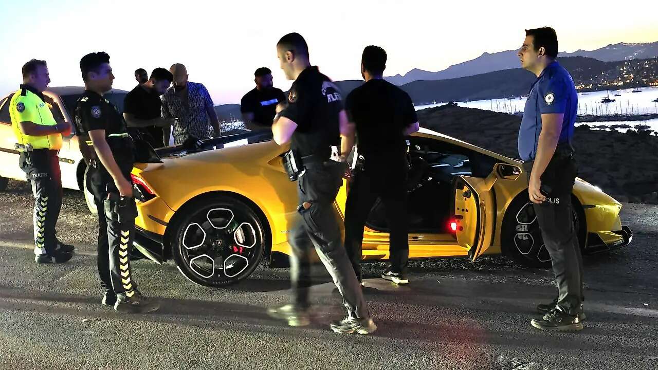 Bodrum’da Lamborghini Operasyonu, 16 Bin TL Ceza Kesildi, 30 Gün Trafikten Men Edildi