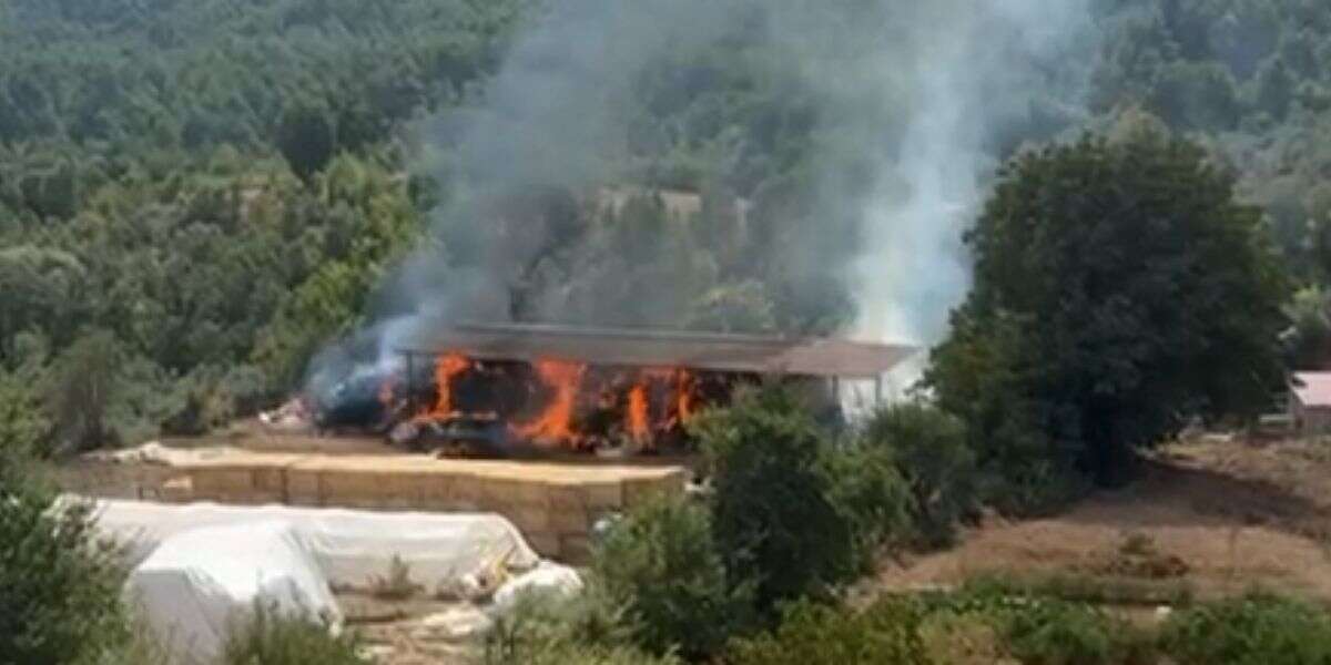 Menteşe’de Samanlık Yangını