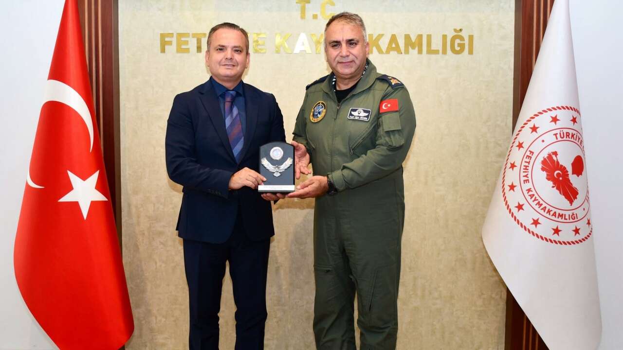16’ncı Ana Jet Üs Komutanı’ndan Fethiye Kaymakamı Fatih Akkaya’ya Ziyaret